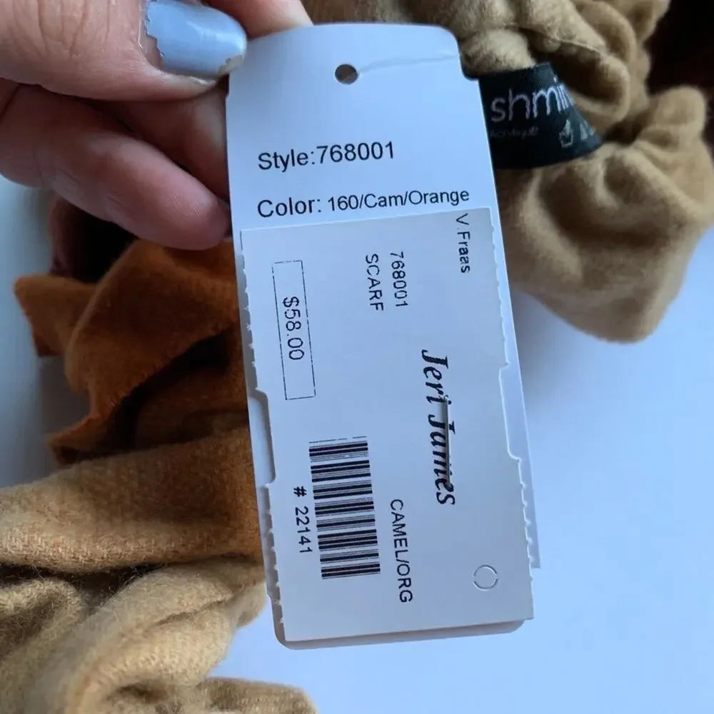 Orange Cashmink Infinity Style Scarf NWT